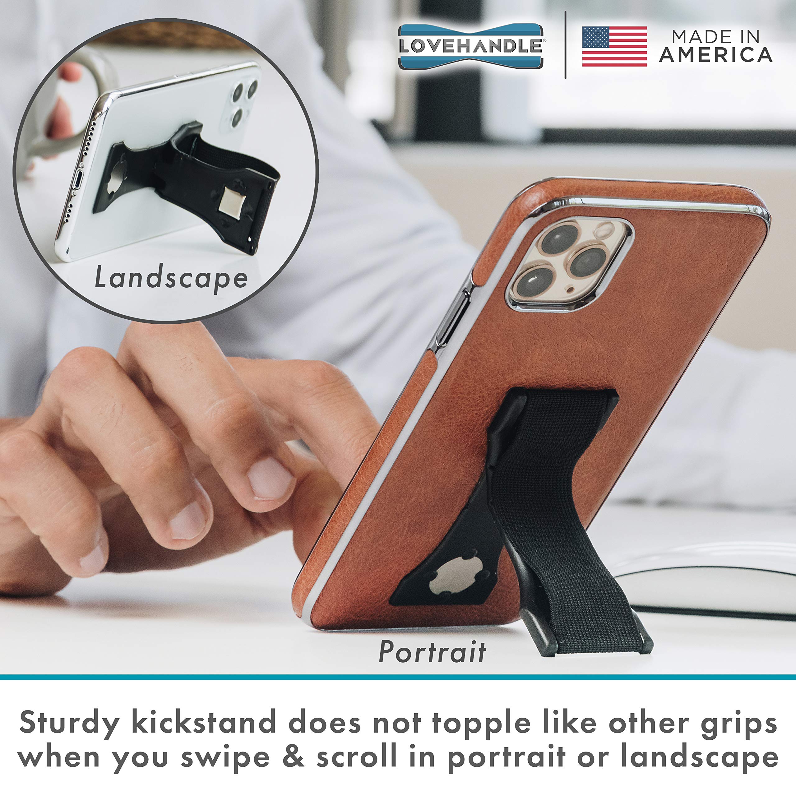 LoveHandle PRO Premium Phone Grip - Phone Strap - Magnetic Phone Mount and Kickstand for Smartphone and Tablet - Fallout - PRO Mount - Image 4